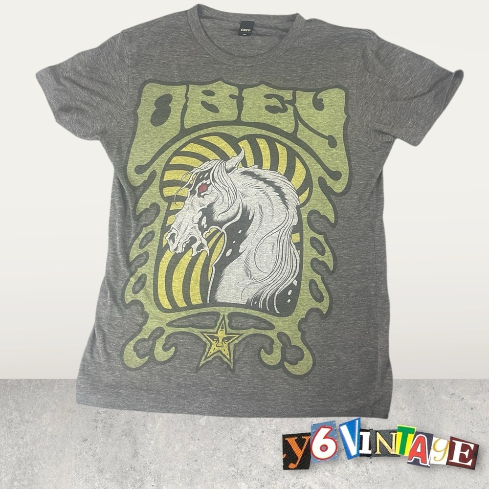 Obey Gray Short Sleeve Tee Casual Fit